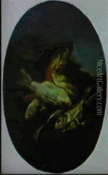 Natura Morta Con Pesci  Natura Morta Con     Cacciagione Oil Painting - Angelo Maria (Crivellone) Crivelli