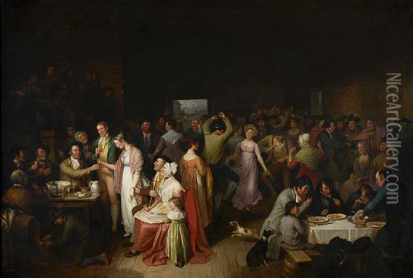 The Penny Wedding Oil Painting - Alexander Carse
