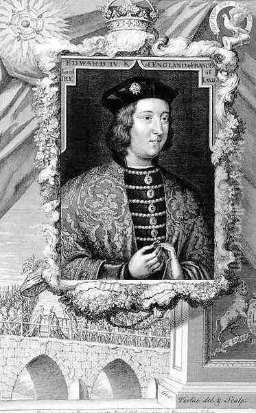 Edward IV 1442-83 King of England from 1461, after a portrait in Kensington Palace, engraved by the artist Oil Painting - George Vertue