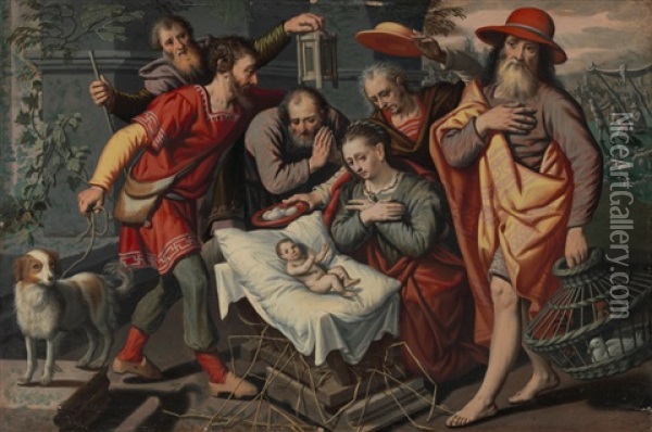 The Adoration Of The Shepherds Oil Painting - Pieter Pietersz