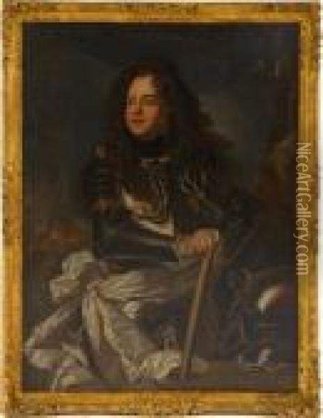 Portrait De Henri De Le Tour D'auvergne,comte D'evreux (1679 - 1753) Oil Painting - Hyacinthe Rigaud