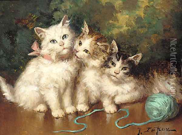 Companions Oil Painting - Jules Leroy