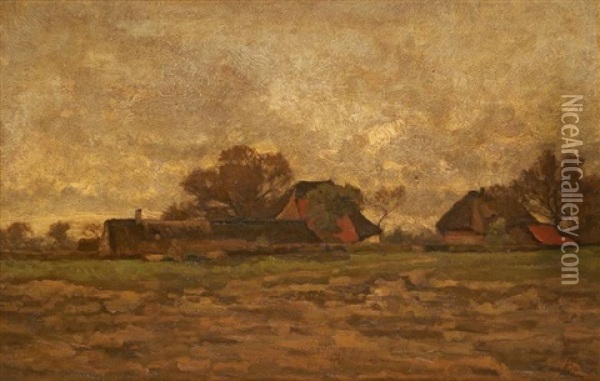 Village En Campine Oil Painting - Theodore Baron