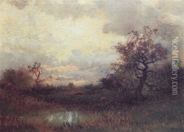 A Grey Day Oil Painting - Arthur Parton