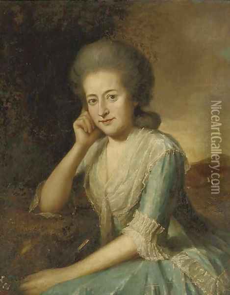 Portrait of a lady Oil Painting - Jean Humbert De Superville