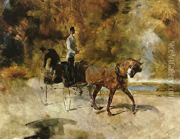Horse Carriage Oil Painting - Henri De Toulouse-Lautrec