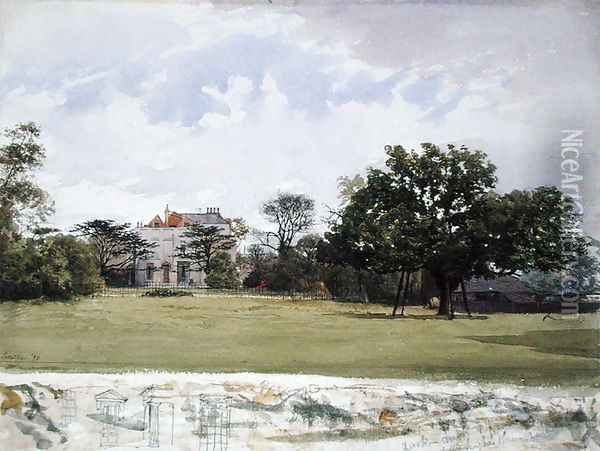 Side View of Turret House, Lambeth, 1880 Oil Painting - John Crowther