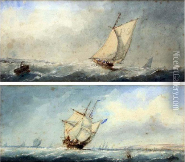 Sailing Ships Oil Painting - James Webb