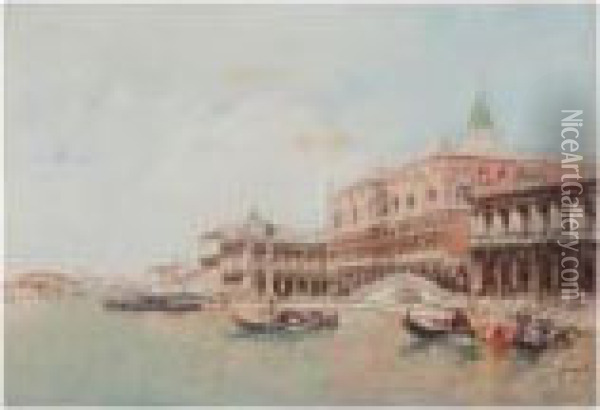 Palazzo Ducale, Venice Oil Painting - Emanuele Brugnoli
