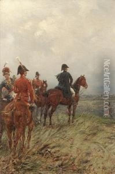 Wellington At Waterloo Oil Painting - Ernest Crofts