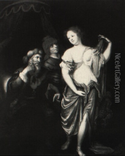 Sarah Leading Hagar To Abraham Oil Painting - Willem De Poorter
