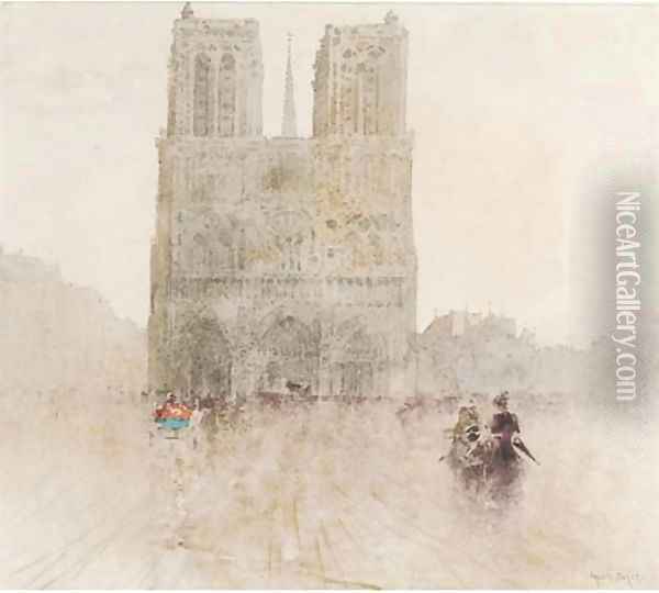 La Cathedrale de Notre Dame, Paris Oil Painting - Francis Garat