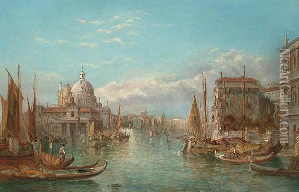 The Ducal Palace, Venice; S. Maria Della Salute, Venice Oil Painting - Alfred Pollentine