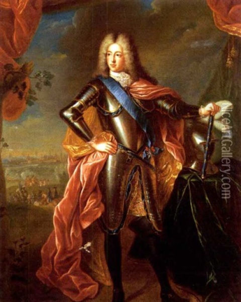 Portrait De Louis Henri De Bourbon, Prince De Conde Oil Painting - Jean Girardet