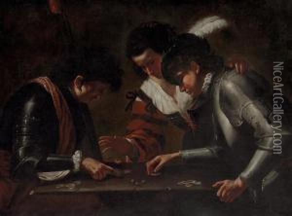 The Dice Players Oil Painting - Gregorio Preti