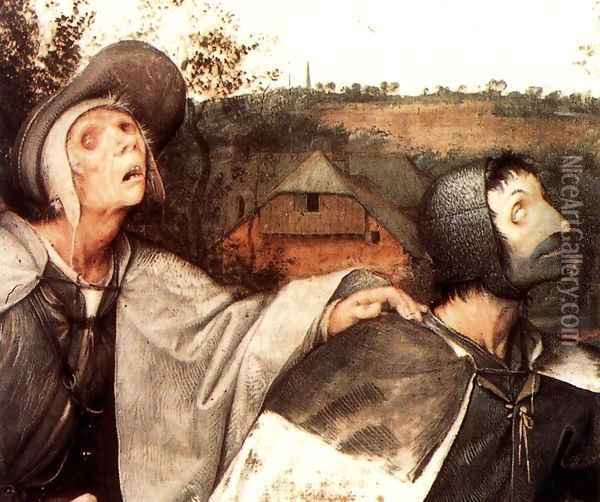 The Parable of the Blind Leading the Blind (detail) 1568 Oil Painting - Jan The Elder Brueghel
