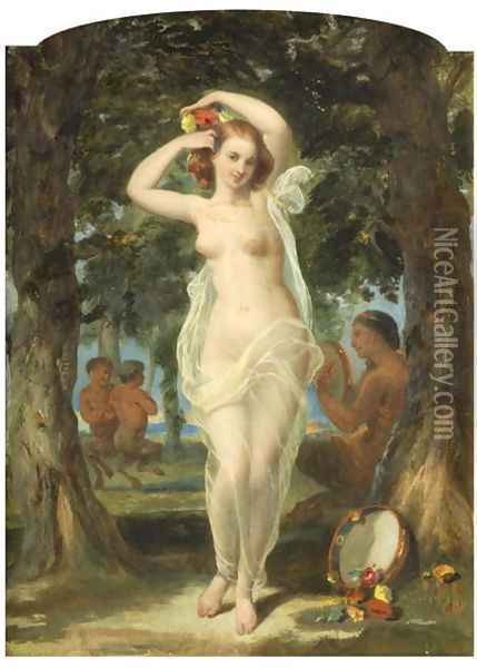 Wood Nymph Oil Painting - William Knight Keeling