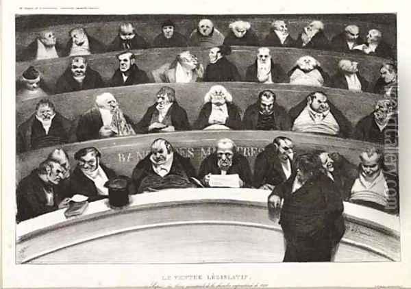 Le Ventre Legislatif, from L'Association mensuelle (Delteil 131) Oil Painting - Honore Daumier
