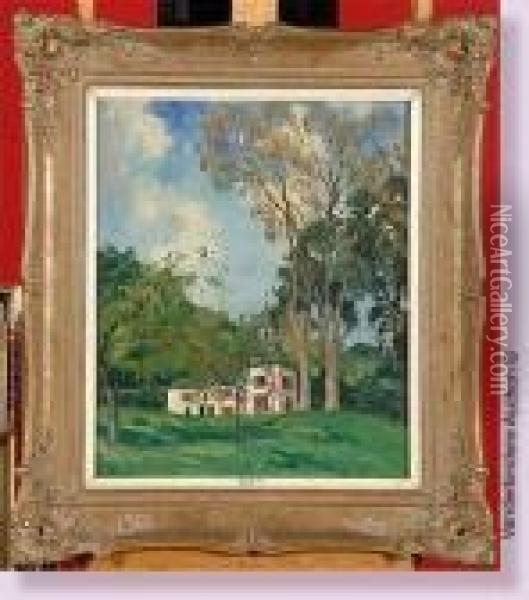 Vieille Maison A Auderghem Oil Painting - Louis Gustave Cambier