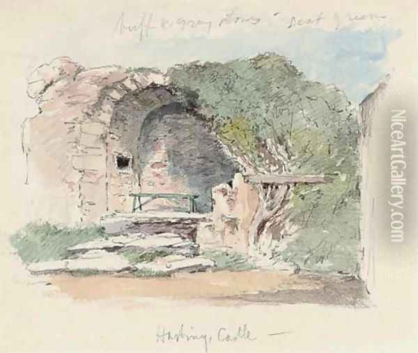 Hastings Castle Oil Painting - S.L. Kilpack