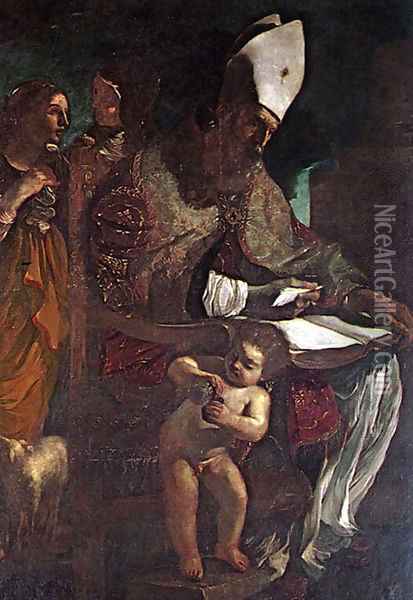 St Augustine Oil Painting - Guercino