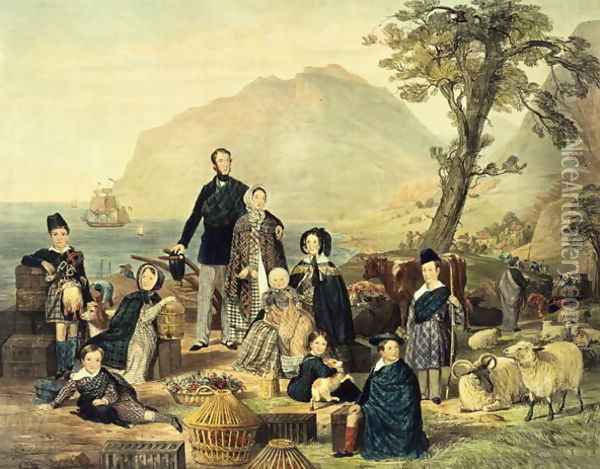 The Emigrants, c.1850 Oil Painting - W. Alsworth
