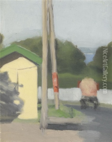 The Bus Stop Oil Painting - Clarice Marjoribanks Beckett