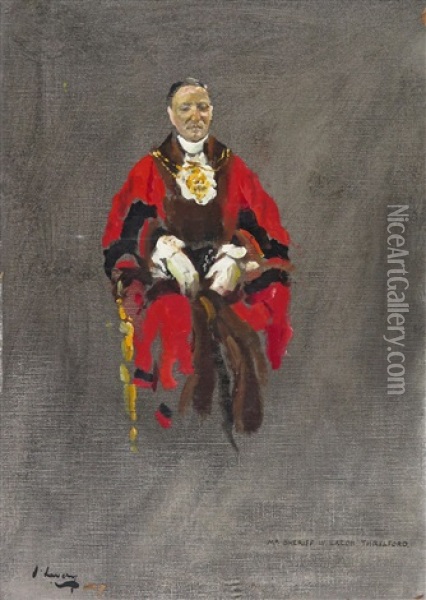 Mr Sheriff, W. Lacon Threlford Oil Painting - John Lavery
