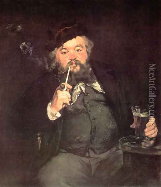 Le Bon Bock (A Good Glass of Beer) (or Study of Émile Bellot) Oil Painting - Edouard Manet