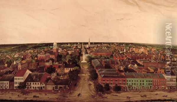 View of Savannah Oil Painting - Joseph Louis Firman Cerveau