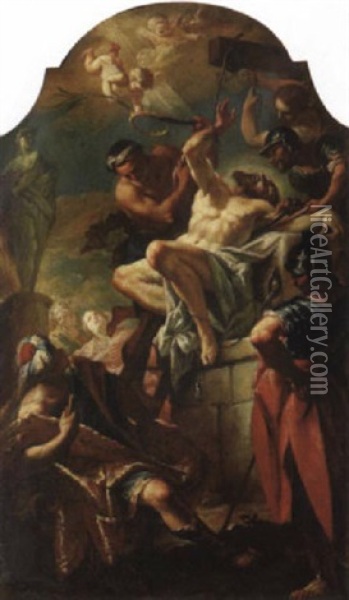 Martyr De Saint Barthelemy Oil Painting - Mattia Preti