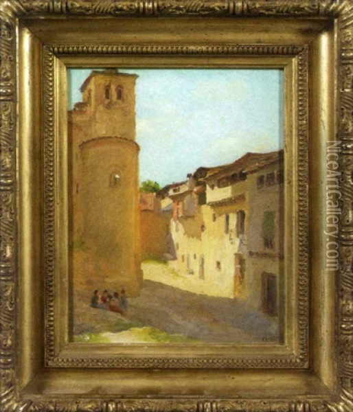 An Old Corner, Segovia Oil Painting - Francis Luis Mora