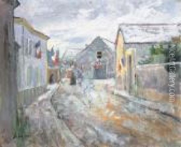 La Rue Pavoisee Oil Painting - Henri Lebasque
