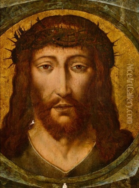 Portrait Du Christ Oil Painting - Dieric Bouts the Elder