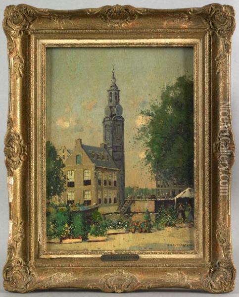 City Scene Oil Painting - Nicolaas Bruynesteyn