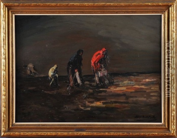 In Net Gathers Oil Painting - Stephen Robert Koekkoek