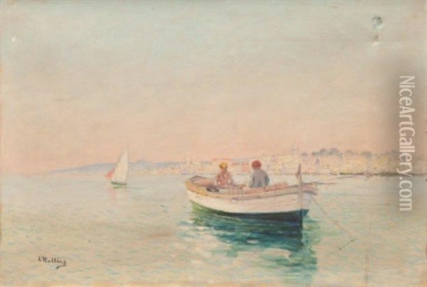 Barque De Pecheurs En Mediterranee Oil Painting - Louis Nattero
