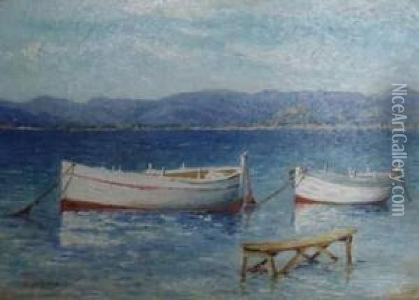 La Baie De Sainte Maxime Oil Painting - Ernest Louis Lessieux