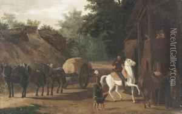 In Der Art
Husar Auf Weissem Pferd. Oil Painting - Jacques Laurent Agasse