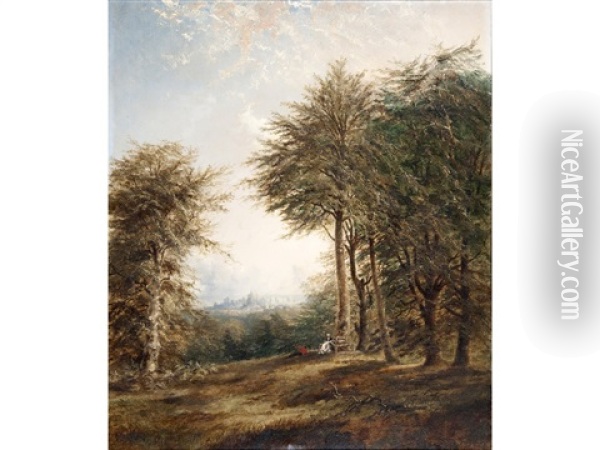 Windsor Castle Oil Painting - Edmund John Niemann