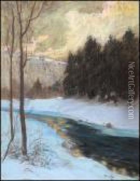 The River In Winter Oil Painting - Maurice Galbraith Cullen