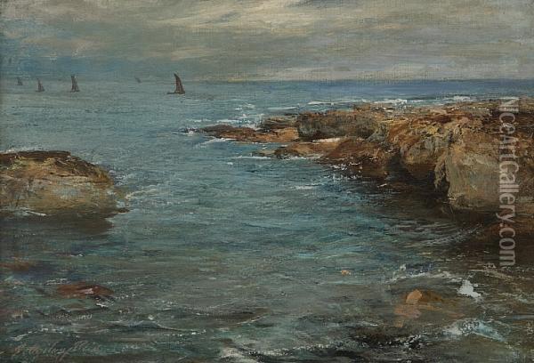 On The Coast Kingsbarns Oil Painting - George Ogilvy Reid