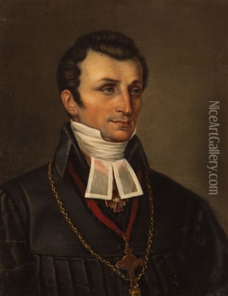 Portret Pastora Szaniawskiego Oil Painting - Jan Ksawery Kaniewski