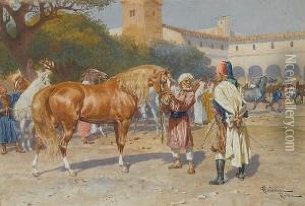Horse Market Oil Painting - Francesco Coleman