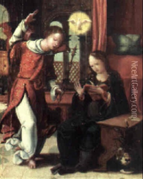 The Annunciation Oil Painting - Bernaert (Barend) van Orley