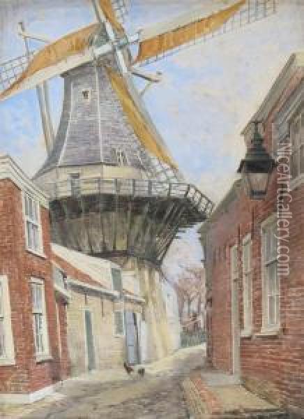 The Windmill Oil Painting - Jules Lessore