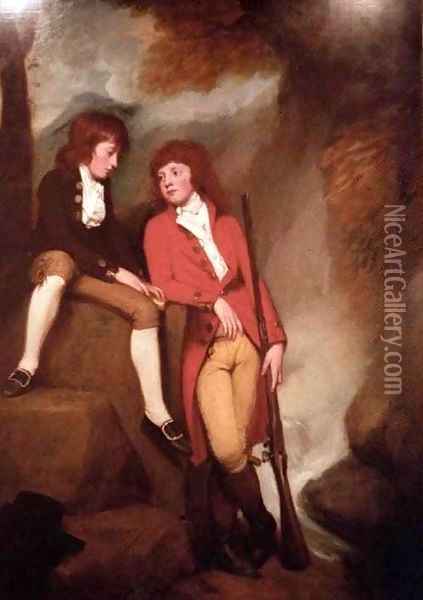 Edward and Randle Bootle Oil Painting - George Romney