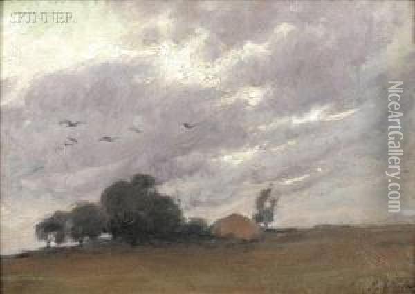 Storm Scene Oil Painting - Mabel May Woodward