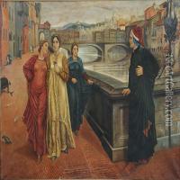 Dante And Beatrice oil painting reproduction by Henry Holiday ...