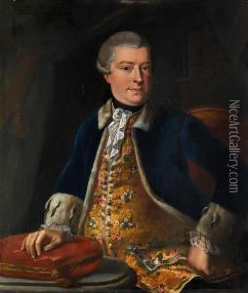 Portrait Eines Adeligen Herrn Oil Painting - Johann Heinrich The Elder Tischbein